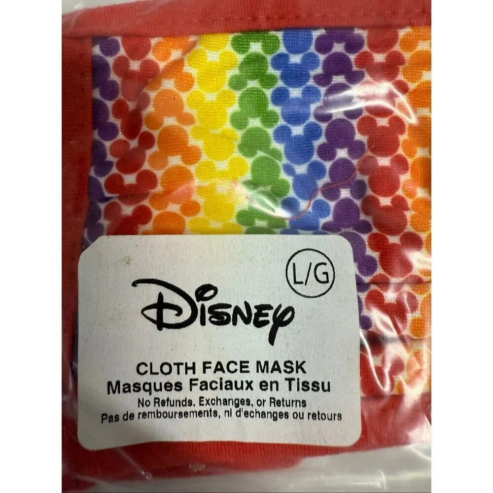 Set of 2 Disney Mask Cloth Adult LG Authentic Disney NEW IN SEALED BAG